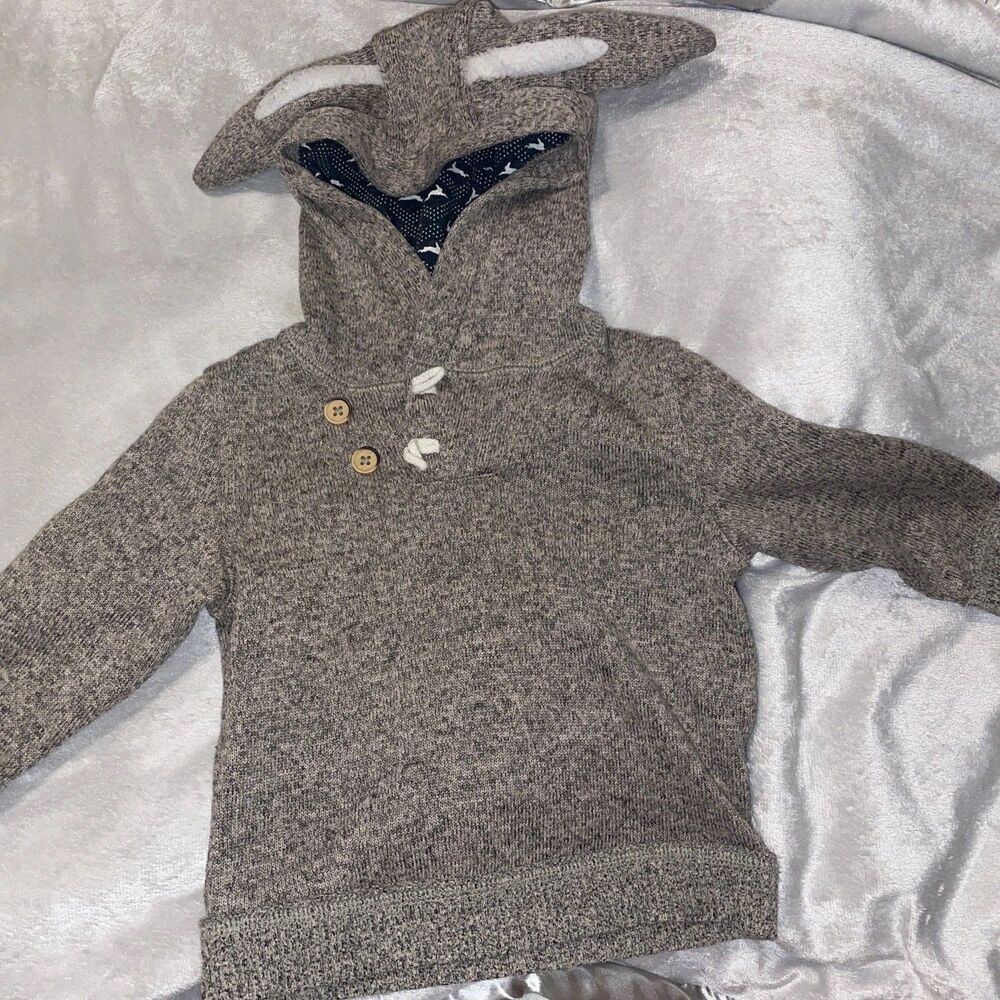Genuine Kids 12 Month Pullover Jacket with Bunny Ears and Hood. Oshkosh